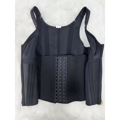 Mesh Belly Contracting And Waist Slimming Three Breasted Corset