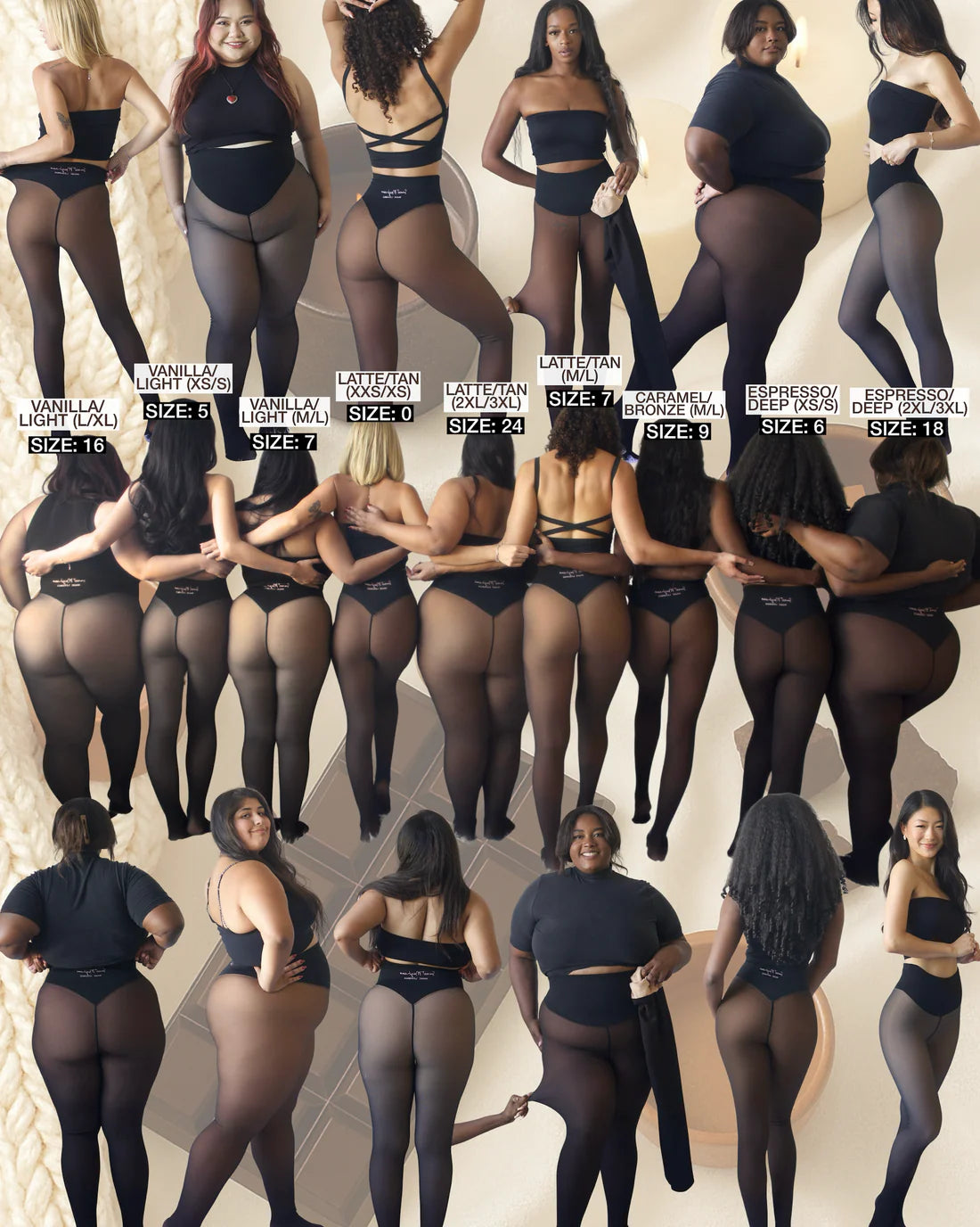 Translucent Fleece-Lined Tights