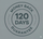 120 days money back guarantee